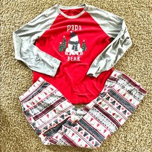 Cuddl Duds Papa Bear holiday pajama set